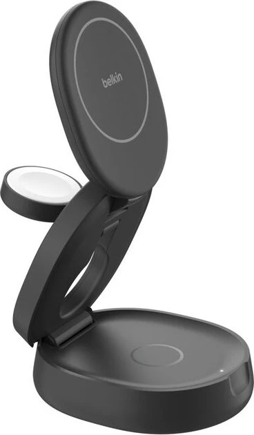 Belkin BoostCharge Kompakte magnetische 3-in-1-Ladestation (15W) schwarz