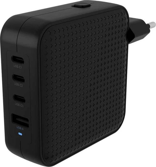 Hyper HyperJuice GaN Reise-Ladegerät, 3x USB-C + 1x USB-A, 100W, schwarz