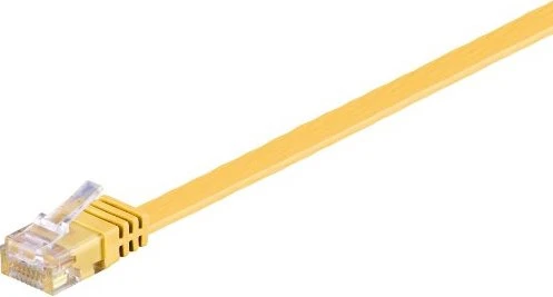 goobay Flach-Patchkabel, Cat6, U/UTP, RJ-45/RJ-45, 20m, gelb