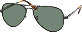 Ray-Ban RB3925 Aviator Max polished black/green
