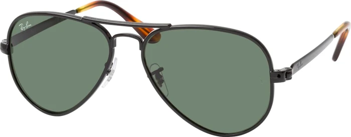 Ray-Ban RB3925 Aviator Max polished black/green