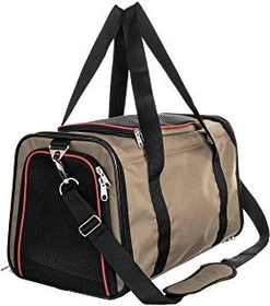 Hunter Sydney Tragetasche für Hunde und Katzen, beige/rot, 45x28x28cm