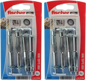 fischer HM 5x65 H K Hohlraum-Metalldübel Schrauben/Dübel-Sortiment, 4 Stück