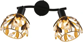 Globo Mika Spot 2-flammig gold/schwarz