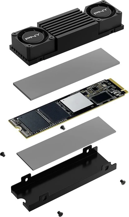PNY CS3150 Black 1TB, M.2 2280 / M-Key / PCIe 5.0 x4, Kühlkörper