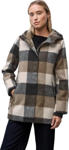 Street One Karierte Jacke mit Kapuze Jacke schwarz (Damen)