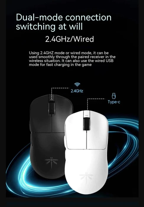 VGN Dragonfly F1 Pro Max Wireless Gaming Maus, weiß, USB