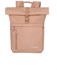 Travelite Basics Rollup Laptoprucksack, 15.6", puderrosa