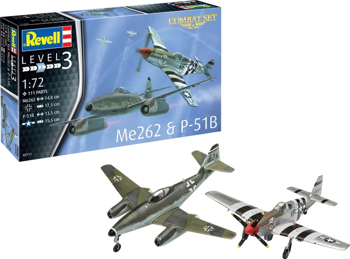 Revell Combat Set Messerschmitt Me262 & P-51B Mustang