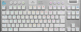 Logitech G915 TKL, LEDs RGB, weiß, GL Tactile, USB/Bluetooth, DE