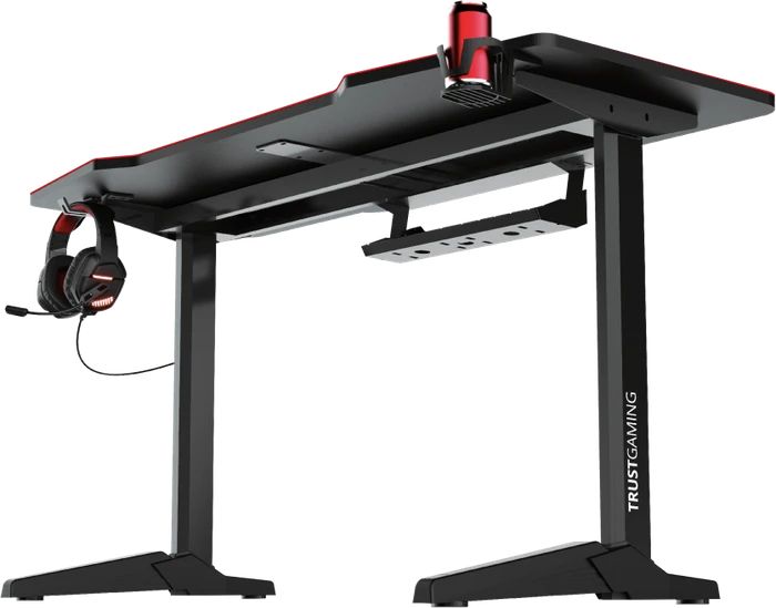 Trust Gaming GXT 1175 Imperius XL Gaming Desk Schreibtisch 140x66cm schwarz/schwarz