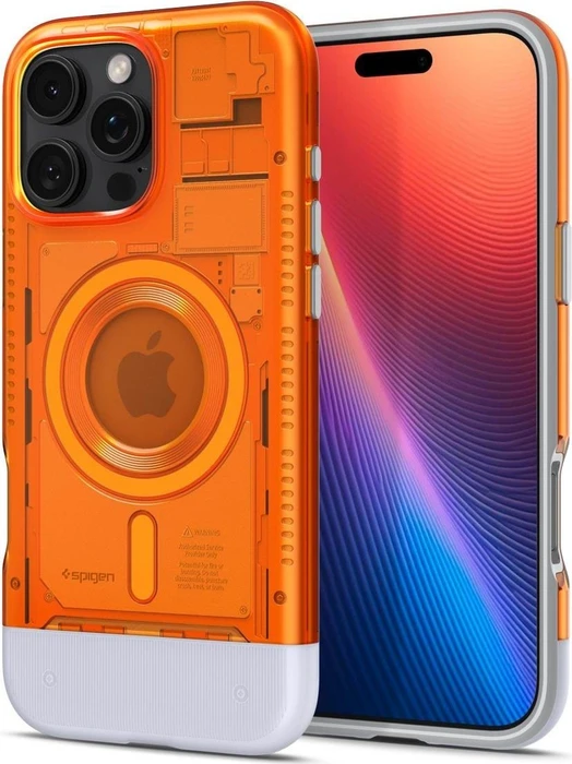 Spigen Classic C1 (Mag Fit) für Apple iPhone 16 Pro tangerine