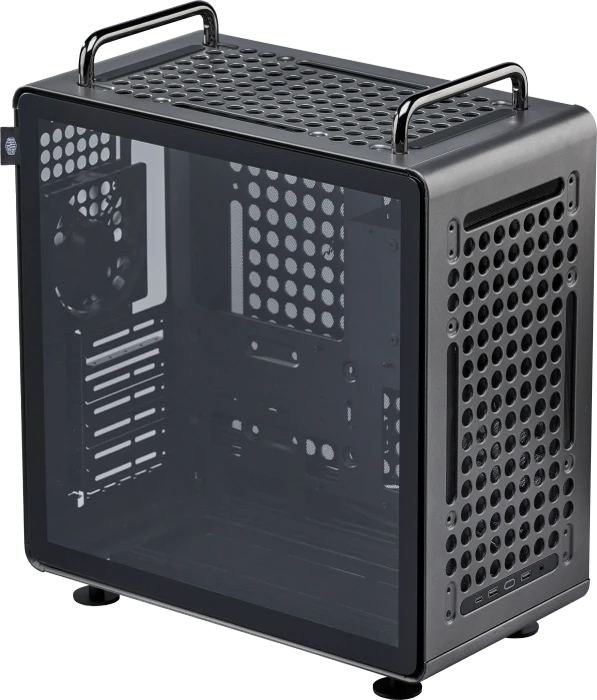 Cooler Master Qube 540 Stardust Iron, schwarz, Glasfenster