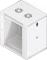 Ubiquiti 12U Rack Cabinet, 19" Wandgehäuse 12HE, Glastür, weiß, 450mm tief Vorschaubild