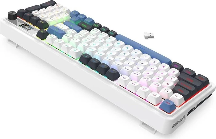 Redragon Galatin Pro K719 Wireless, Ice Blue, LEDs RGB, Outemu Red, USB/Bluetooth, US