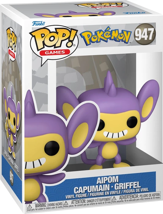 FunKo Pop! Games - Pokémon - Aipom, Capumain, Griffel