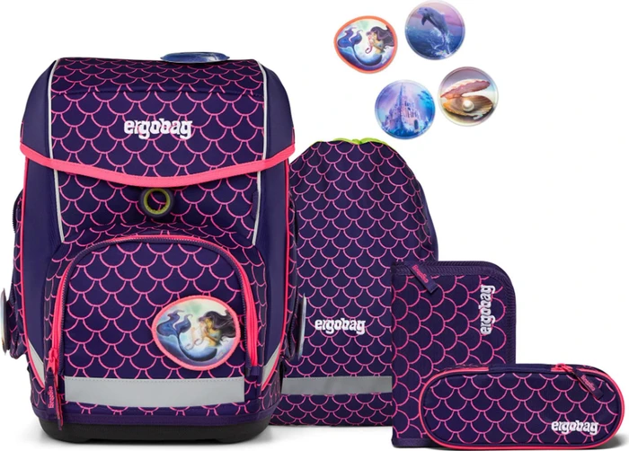 Ergobag Cubo PerlentauchBär 2025 Schulrucksack-Set, 5-tlg.