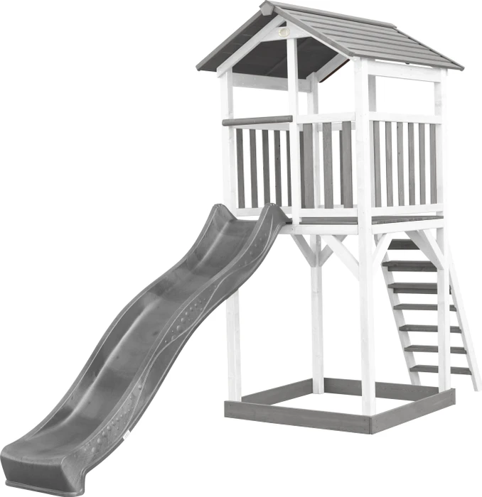 Axi Spielturm Beach Tower mit Rutsche weiß/grau
