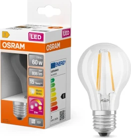 Osram Ledvance LED Superstar Plus Filament GLOWdim E27 6.5W/WW A60