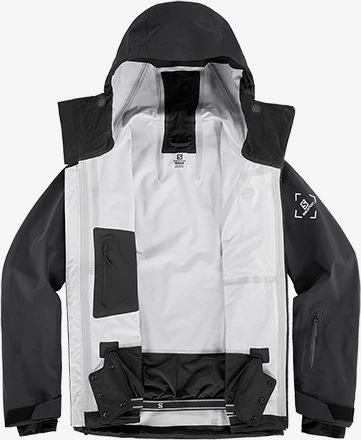 Salomon Outlaw 3L Shell Skijacke schwarz/weiß (Herren)