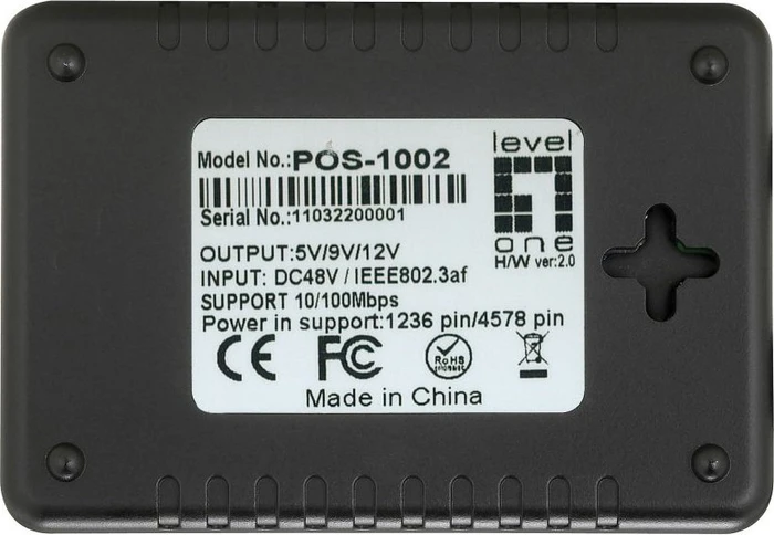 LevelOne PoE-Splitter, 2x RJ-45, PoE PD