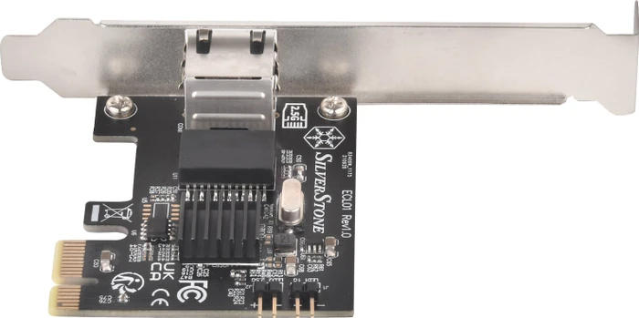 SilverStone ECL01 2.5G PCI-Express-Netzwerkkarte LAN-Adapter, RJ-45, PCIe 2.0 x1
