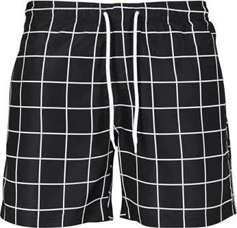 Urban Classics Check Badeshorts schwarz/weiß (Herren)