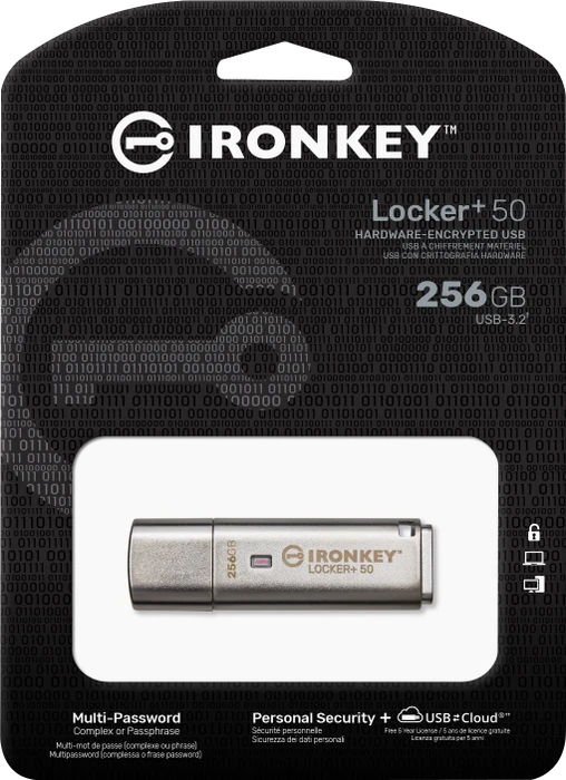 Kingston IronKey Locker+ 50 256GB, USB-A, USB 3.2 Gen 1×1