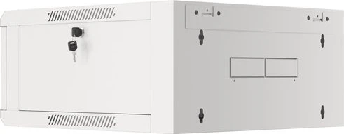 Lanberg WFFA Series 19" Rack Wandschrank 4HE, hängend, Flatpack, Glastür, IP20, RAL 7035, 600mm tief