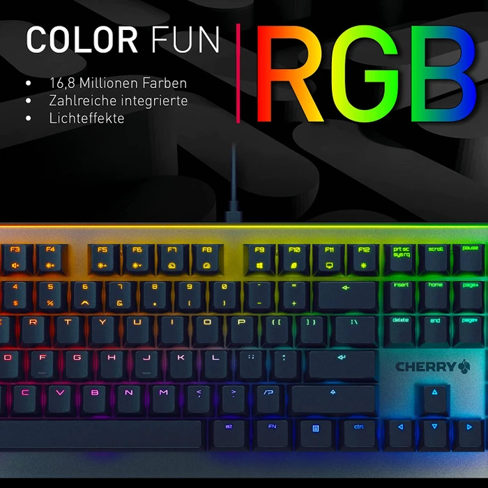 Cherry MV 3.0, LEDs RGB, grau/schwarz, Cherry VIOLA, USB, DE