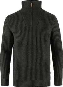 Fjällräven Övik Half Zip Strickpullover dark olive (Herren)