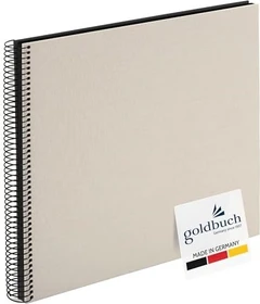 Goldbuch Spiralalbum Bella Vista 34x30 schwarze Seiten hellgrau
