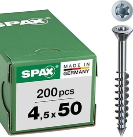Spax WIROX A9J A4 4CUT T-STAR plus T20 MDF-Möbelbauschraube, 4.5x50mm, 200 Stück
