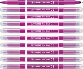 STABILO Trio 2 in 1 rosa, 10er-Pack