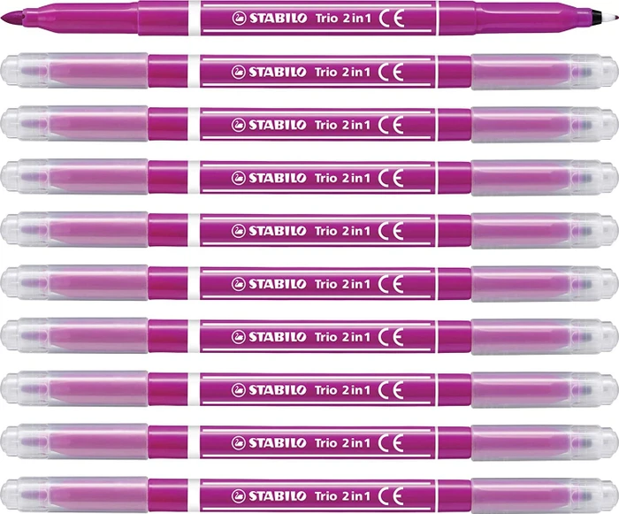 STABILO Trio 2 in 1 rosa, 10er-Pack