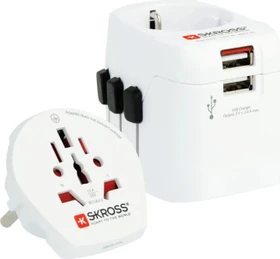 Skross World Travel Adapter Pro Light USB (2xA) - World, 2x USB-A