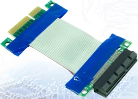 Inter-Tech Extender, flexible, gerade, PCIe, 50mm