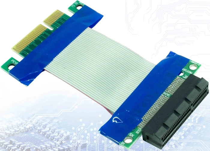 Inter-Tech Extender, flexible, gerade, PCIe, 50mm