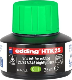 edding HTK25 Textmarker Tintenflasche hellgrün, 25ml