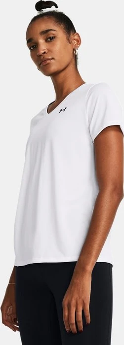 Under Armour Tech V Funktionsshirt kurzarm weiß/schwarz (Damen)