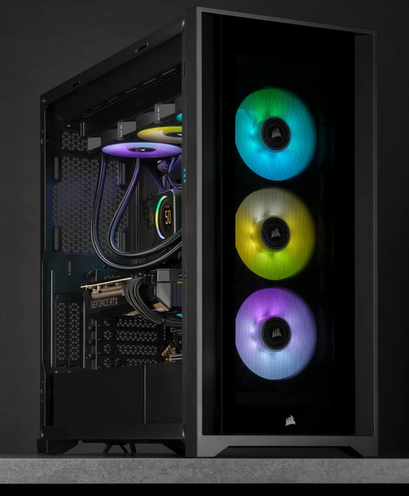 Corsair ML Series iCUE ML120 RGB Elite Triple Fan Kit, schwarz, LED-Steuerung, 120mm, 3er-Pack