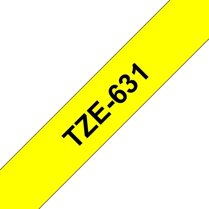 Brother TZe-631 Beschriftungsband, 12mm, schwarz/gelb