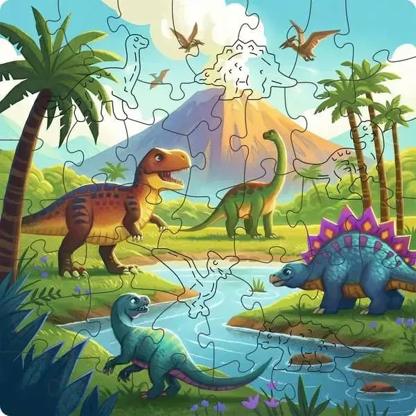 Ravensburger Puzzle Wooden Dinosaurier Welt