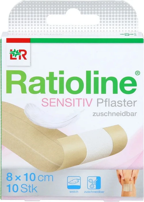 Lohmann & Rauscher Ratioline Sensitiv Pflaster, 8 x 10cm, 10 Stück
