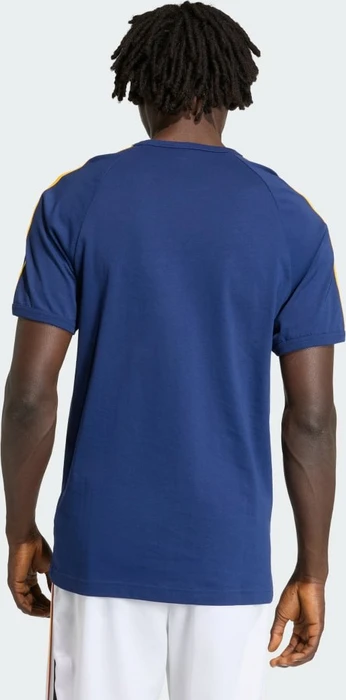adidas 3-Streifen T-Shirt kurzarm dark blue/crew yellow/power blue (Herren)