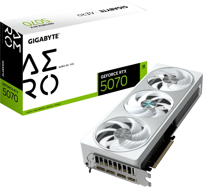GIGABYTE GeForce RTX 5070 Aero OC 12G, 12GB GDDR7, HDMI, 3x DP