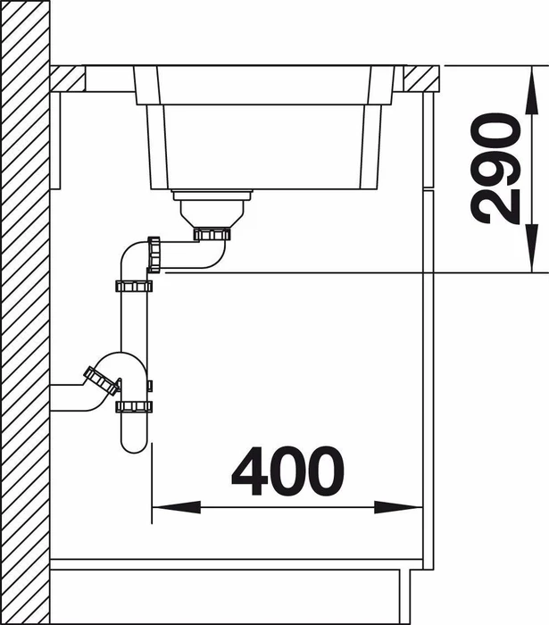Blanco Etagon 700-IF/A InFino Unterbau Becken mittig mit Ablauffernbedienung edelstahl (524274) – Bild 4 von 5