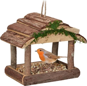 Relaxdays Vogelfutterhaus zum Aufhängen