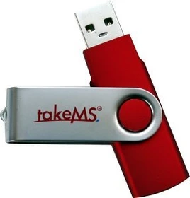 takeMS MEM-Drive Mini Rubber 64GB rot, USB-A, USB 2.0