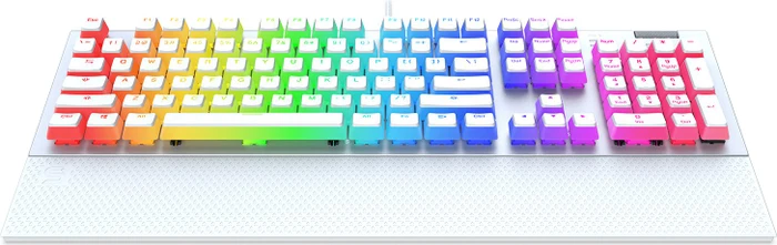 Endorfy SilentiumPC SPC Gear GK650K Omnis, LEDs RGB, Onyx White Pudding Edition, Kailh BLUE, USB, US